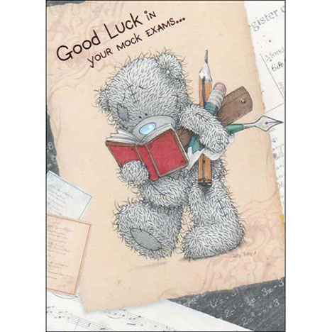 Good Luck in your Mock Exams Me to You Bear Card £1.60